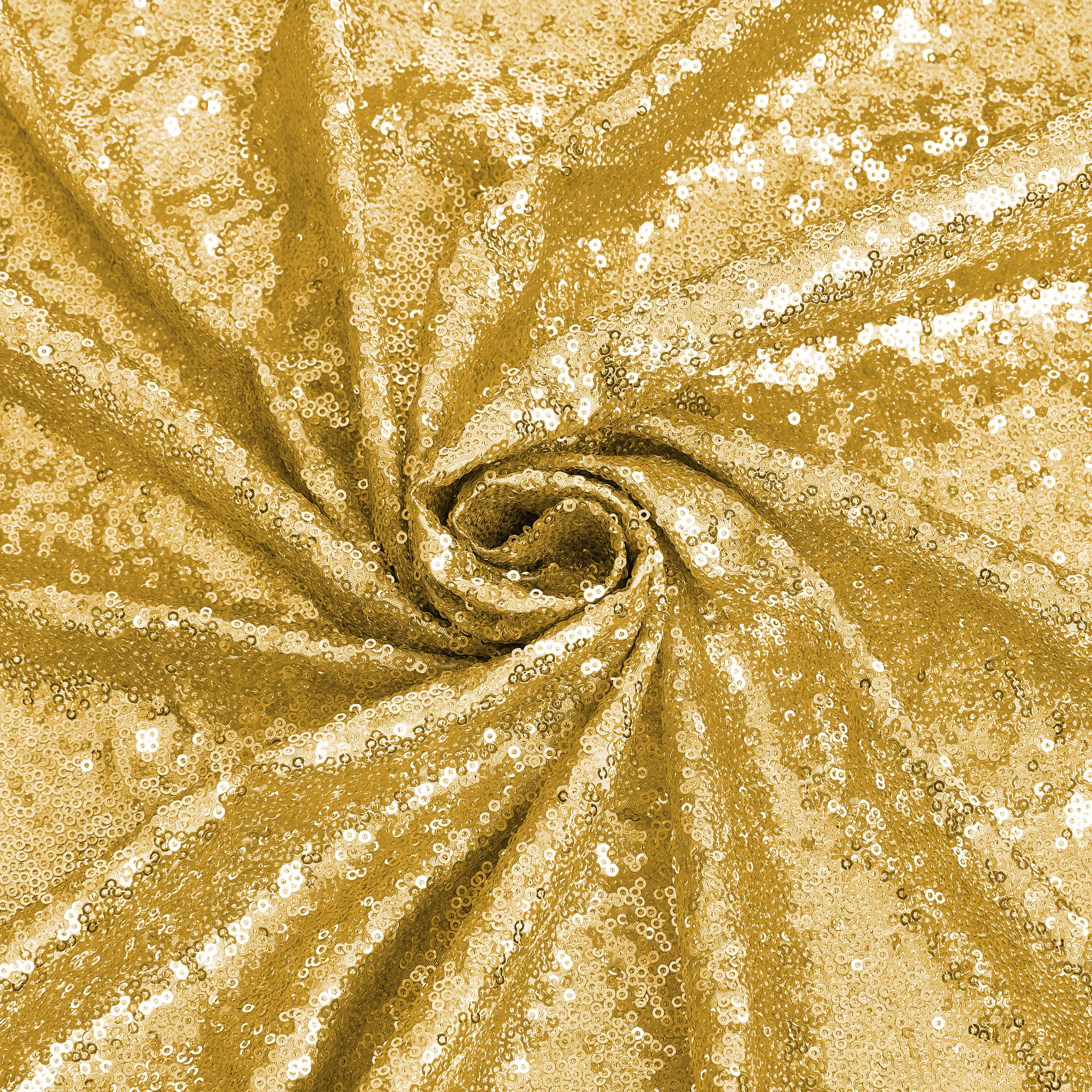 5 yards GLITZ Sequins Fabric Bolt - Gold - CV Linens