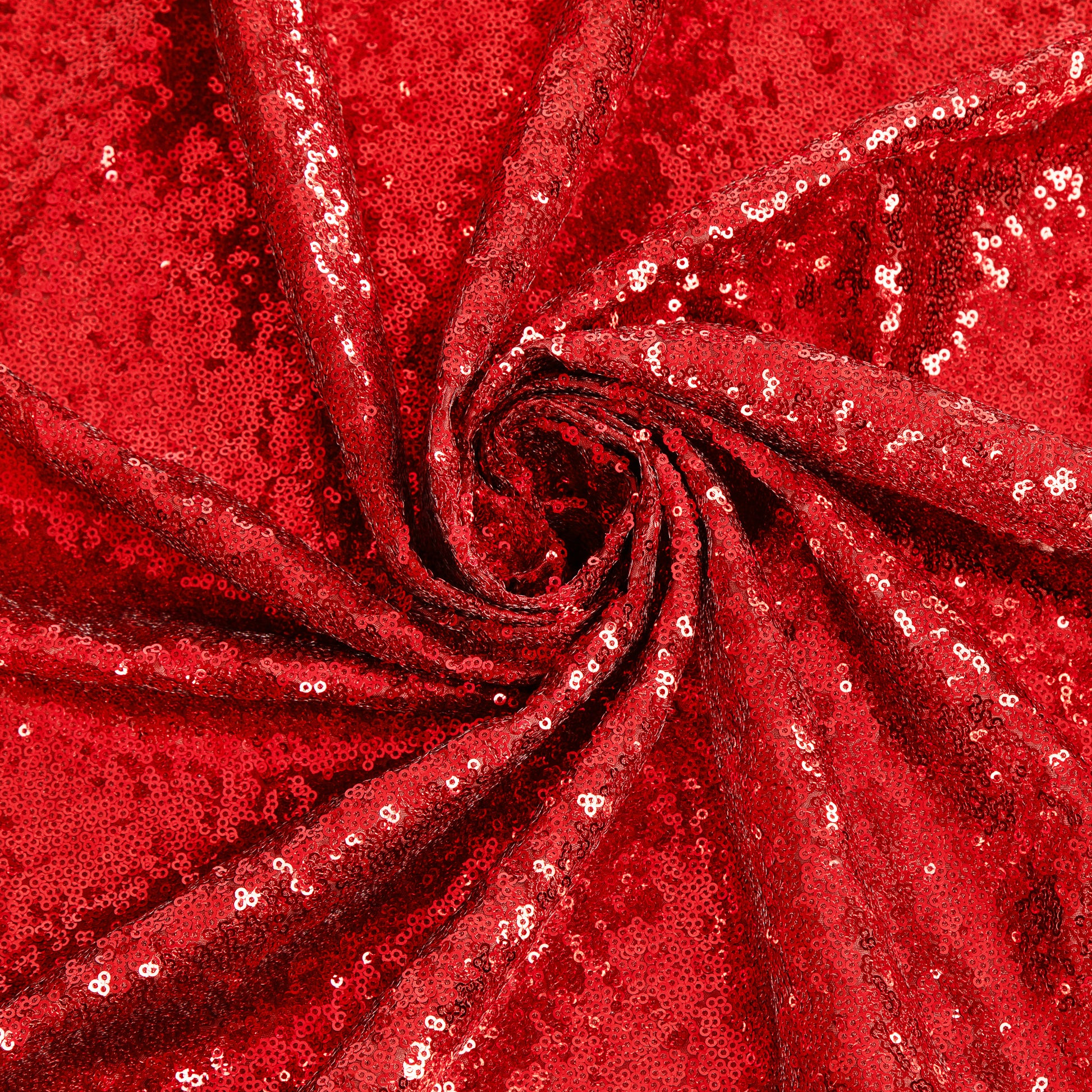 5 yards GLITZ Sequins Fabric Bolt - Red - CV Linens