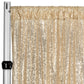 Glitz Sequin Mesh Net 12ft H x 52" W Drape/Backdrop panel - Champagne - CV Linens