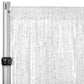 Glitz Sequin Mesh Net 12ft H x 52" W Drape/Backdrop panel - White - CV Linens