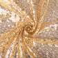 Glitz Sequin Mesh Net Tablecloth  90"x132" Rectangular -  Gold - CV Linens