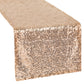 Glitz Sequin Mesh Net Table Runner 12"x108" - Champagne - CV Linens