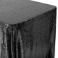 Glitz Sequin Mesh Net Tablecloth  90"x132" Rectangular -  Black - CV Linens