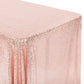 Glitz Sequin Mesh Net Tablecloth  90"x132" Rectangular -  Blush/Rose Gold - CV Linens