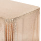 Glitz Sequin Mesh Net Tablecloth  90"x132" Rectangular -  Champagne - CV Linens