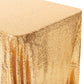 Glitz Sequin Mesh Net Tablecloth  90"x156" Rectangular -  Gold - CV Linens