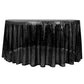 Glitz Sequin Mesh Net Tablecloth 116" Round - Black - CV Linens