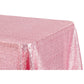 Glitz Sequin 90"x156" Rectangular Tablecloth - Pink - CV Linens