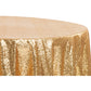 Glitz Sequins 120" Round Tablecloth - Gold - CV Linens