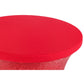 Glitz Sequin Spandex Cocktail Table Cover 30"-32" Round - Red - CV Linens