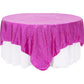 Glitz Sequin Table Overlay Topper 90"x90" Square - Fuchsia - CV Linens