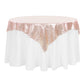 Glitz Sequin Tablecloth Overlay Topper 54"x54" Square - Blush/Rose Gold - CV Linens