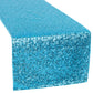 Glitz Sequin Table Runner - Aqua Blue - CV Linens