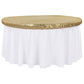 Glitz Sequin Table Topper/Cap 60" Round - Gold - CV Linens
