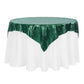 Glitz Sequin Tablecloth Overlay Topper 54"x54" Square - Emerald Green - CV Linens