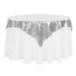 Glitz Sequin Tablecloth Overlay Topper 54"x54" Square - Silver - CV Linens