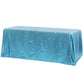 Glitz Sequin 90"x156" Rectangular Tablecloth - Aqua Blue - CV Linens