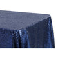 Glitz Sequin 90"x156" Rectangular Tablecloth - Navy Blue - CV Linens