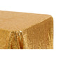 Glitz Sequin 90"x156" Rectangular Tablecloth - Gold - CV Linens