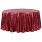 Glitz Sequins 120" Round Tablecloth - Burgundy - CV Linens