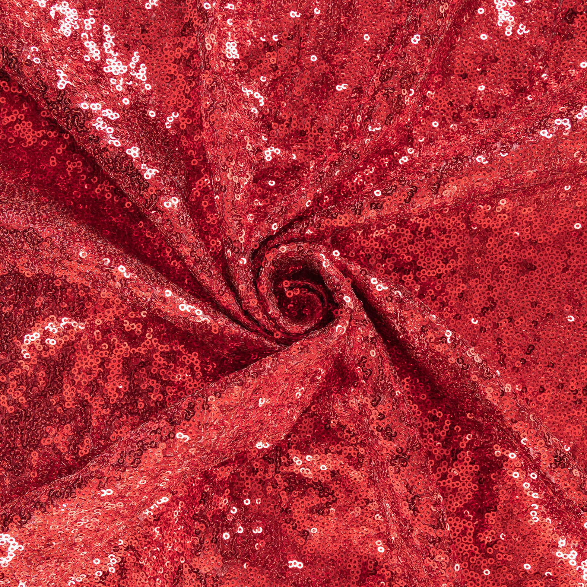 10 yards GLITZ Sequins Fabric Bolt - Red - CV Linens