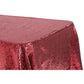 Glitz Sequin 90"x132" Rectangular Tablecloth - Burgundy - CV Linens