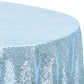Glitz Sequins 120" Round Tablecloth - Baby Blue - CV Linens