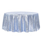 Glitz Sequins 132" Round Tablecloth - Dusty Blue - CV Linens