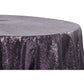 Glitz Sequins 132" Round Tablecloth - Eggplant/Plum - CV Linens