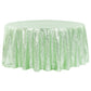 Glitz Sequins 120" Round Tablecloth - Mint Green - CV Linens