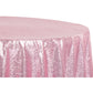 Glitz Sequins 132" Round Tablecloth - Pink - CV Linens