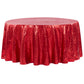 Glitz Sequins 132" Round Tablecloth - Red - CV Linens