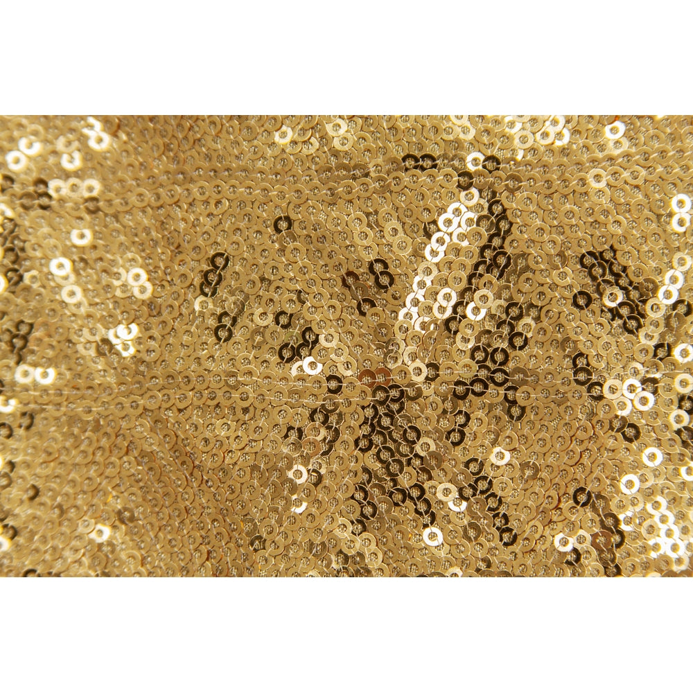 Diamond Glitz Sequins 132" Round Tablecloth - Gold - CV Linens