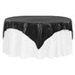 Glitz Sequin Table Overlay Topper 72"x72" Square  - Black - CV Linens