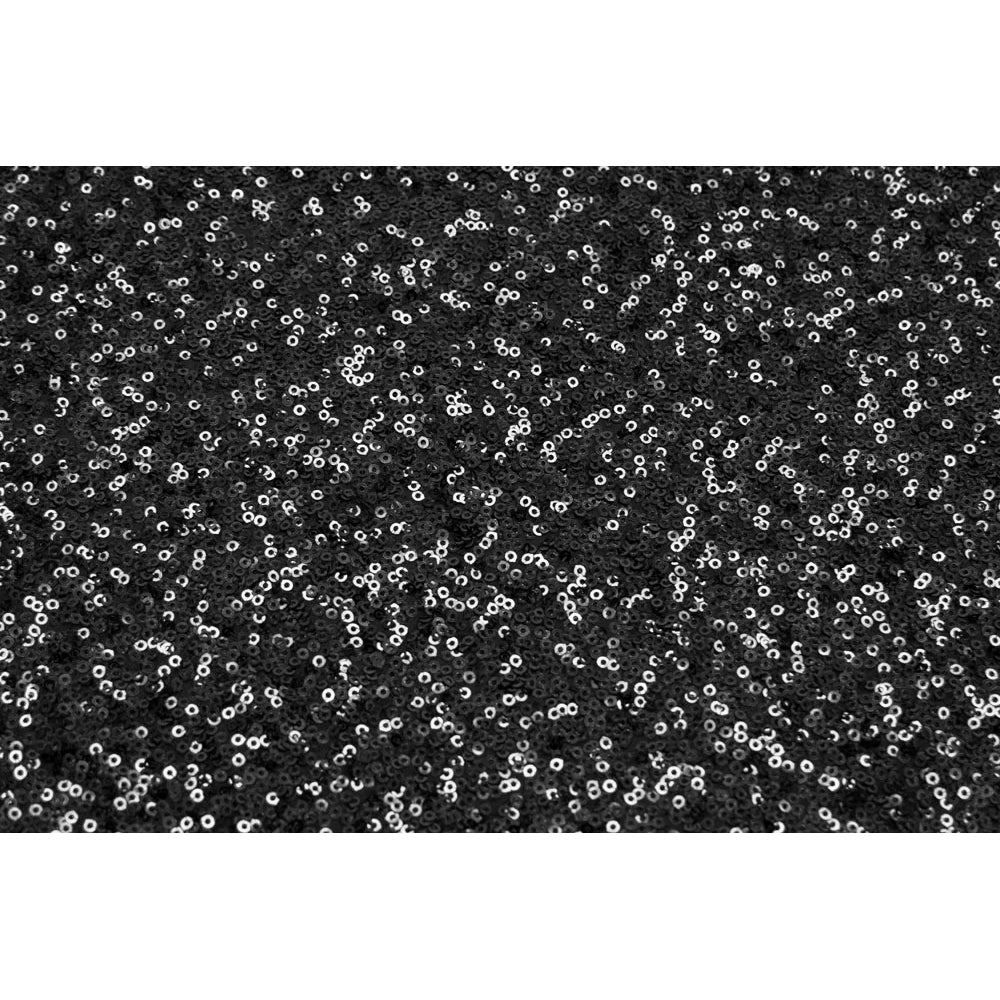 10 yards GLITZ Sequins Fabric Bolt - Black - CV Linens