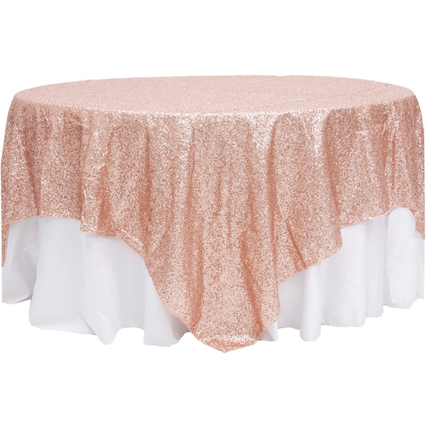 CV Linens + Glitz Sequin Table Runner – Blush/Rose Gold