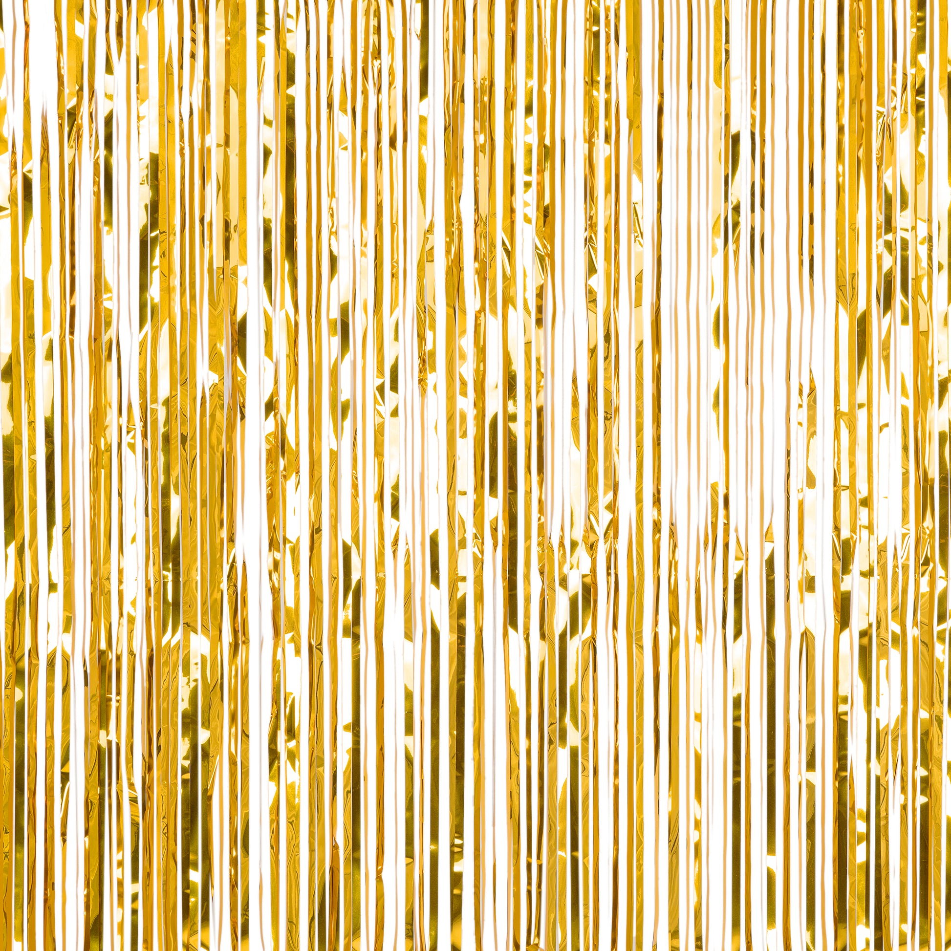 Gold Metallic Foil Fringe Backdrop Curtain 6.5 ft
