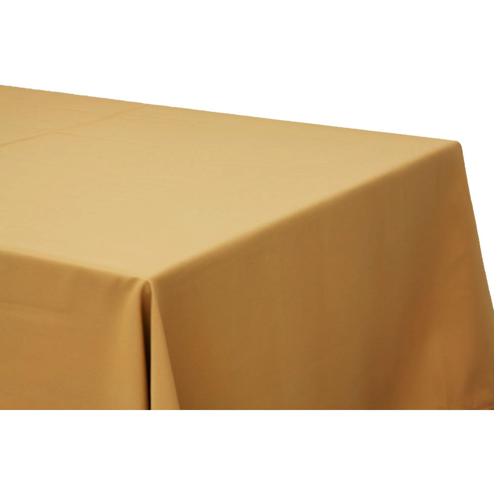 90"x156" Rectangular Oblong Polyester Tablecloth - Gold - CV Linens