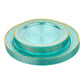 Hammered Disposable Plastic Plates 40 pcs Combo Pack - Blue Gold-Trimmed