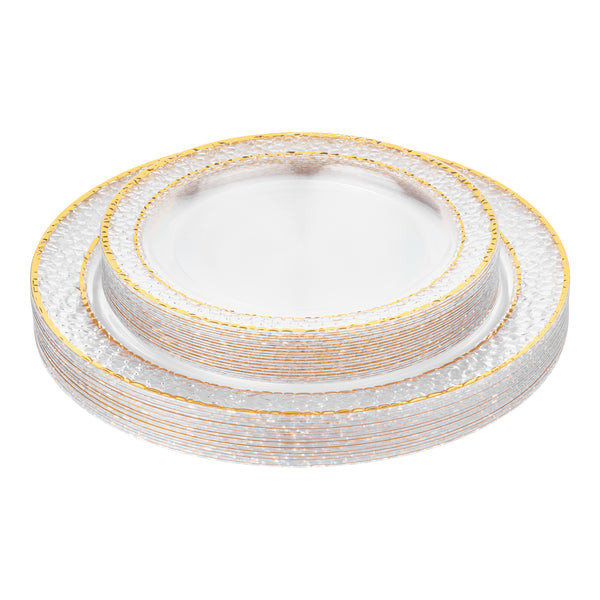 https://www.cvlinens.com/cdn/shop/products/Hammered-Disposable-Plastic-Plates-40-Pieces-Combo-Pack-Clear-Gold-Trimmed_grande.jpg?v=1614624001