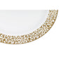Lace Plastic Plates 7.5" Small (10/pk) - White Gold-Trimmed - CV Linens