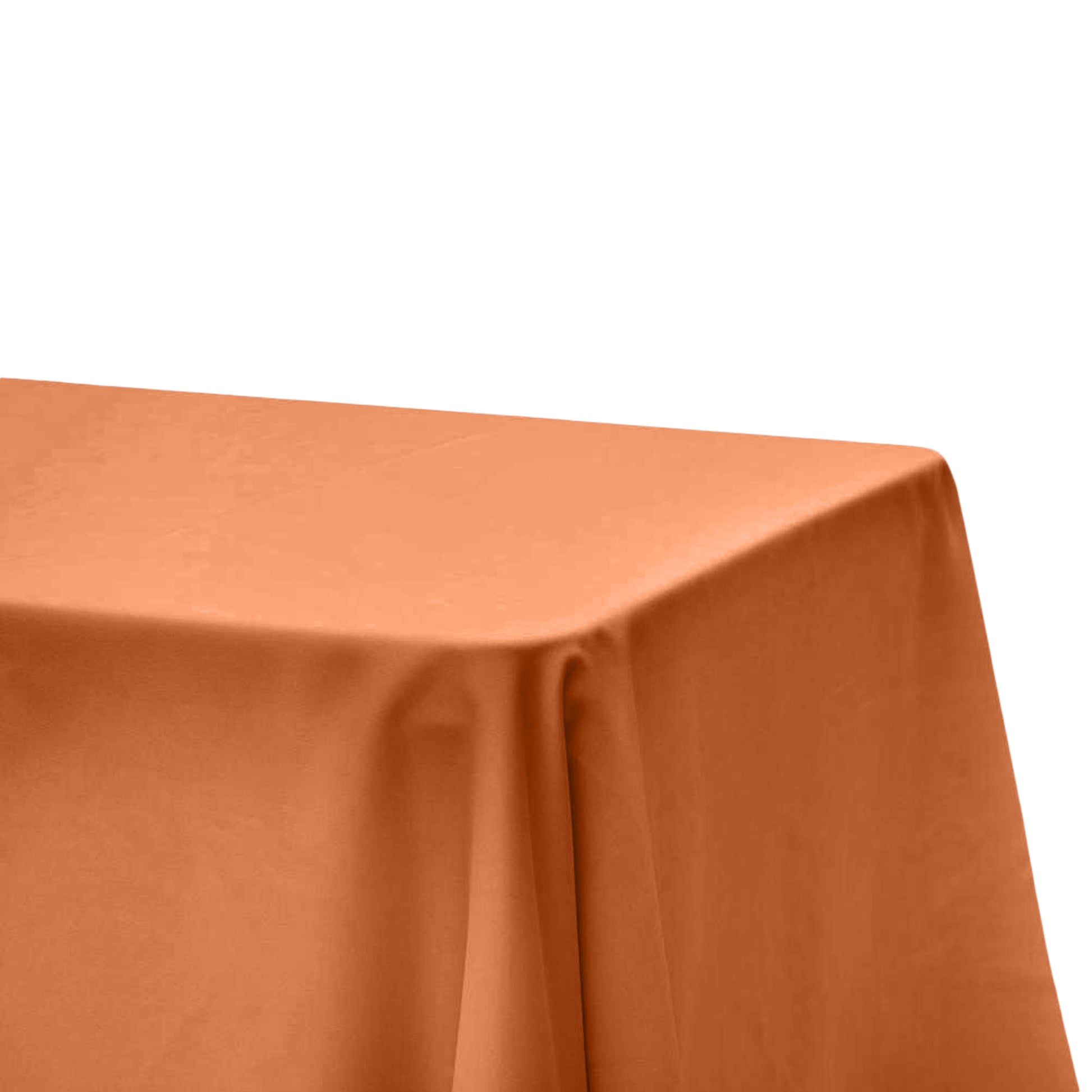 Lamour Satin 90"x156" Rectangular Oblong Tablecloth - Terracotta