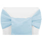 Lamour Satin Chair Sash - Baby Blue - CV Linens