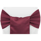 Lamour Satin Chair Sash - Burgundy - CV Linens