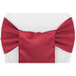 Lamour Satin Chair Sash - Apple Red - CV Linens
