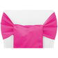 Lamour Satin Chair Sash - Fuchsia - CV Linens