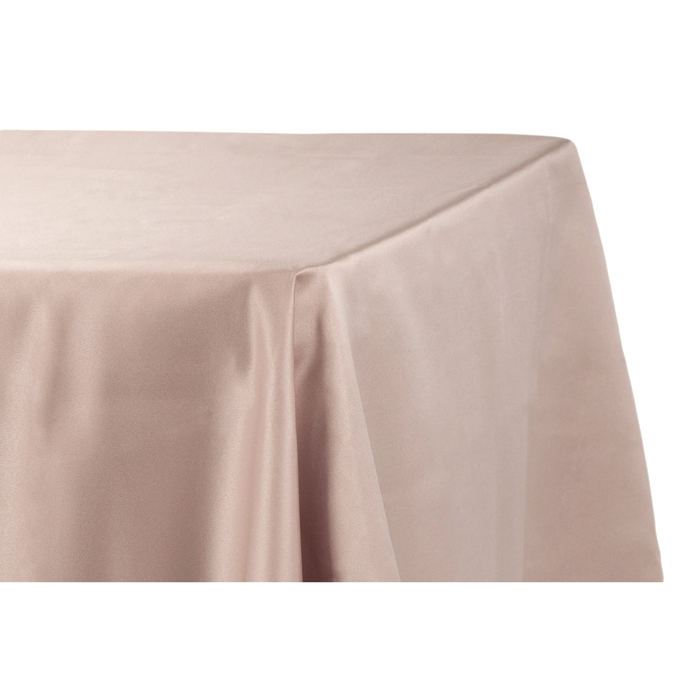 Lamour Satin 90"x156" Rectangular Oblong Tablecloth - Taupe - CV Linens