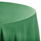 Lamour Satin 120" Round Tablecloth - Emerald Green - CV Linens