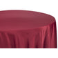 Lamour Satin 132" Round Tablecloth - Apple Red - CV Linens