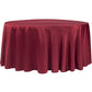 Lamour Satin 120" Round Tablecloth - Apple Red - CV Linens